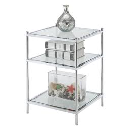 Convenience Concepts Royal Crest 3 Tier Glass End Table