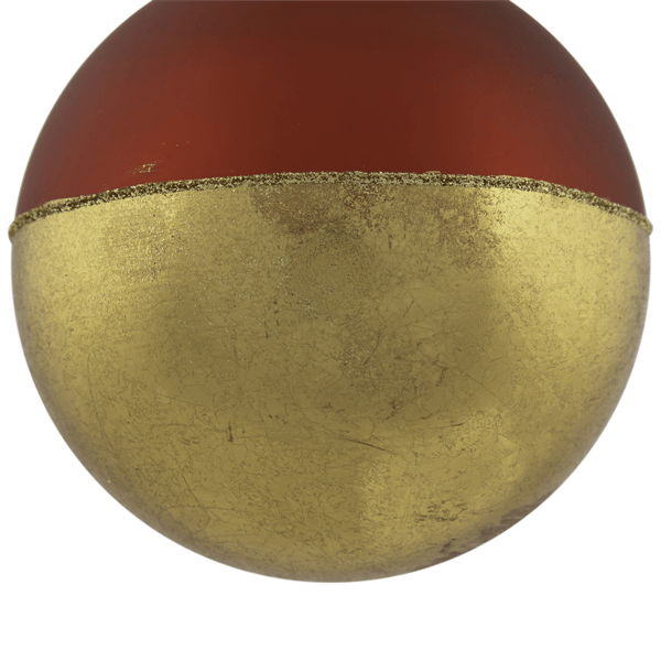 Northlight 3.5in. Red & Gold Glass Ball Christmas Ornament