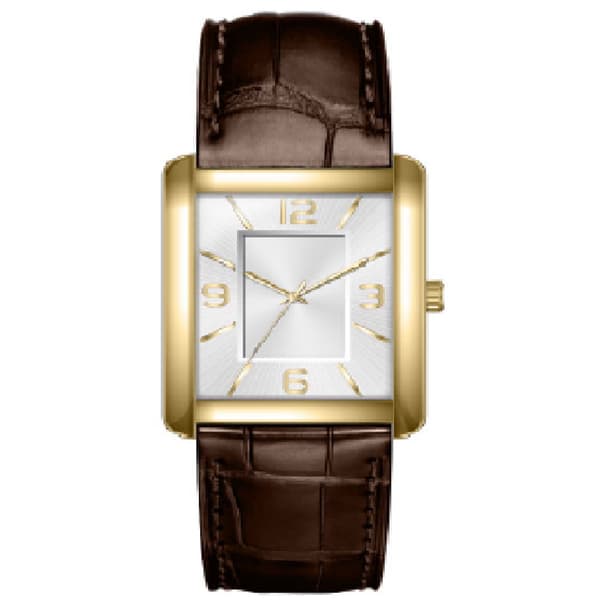 Mens Gold-Tone Minimalist Dial Watch - 3054G-07-B16 - image 