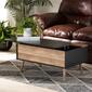 Baxton Studio Jensen Black/Rustic Brown Finish Wood Coffee Table - image 10