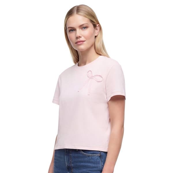 Womens Wildfox Short Sleeve Bow Pretty Jamie Graphic Tee