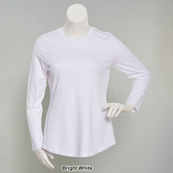 Juniors Plus Aveto Long Sleeve Crew Neck Tee