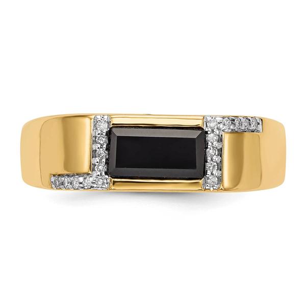 Mens Gentlemen’s Classics™ 14kt. Gold Onyx & 1/10ct. Diamond Ring