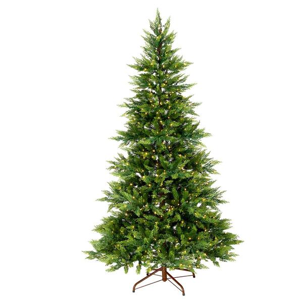 National Tree Festive Fern Feel Real&#40;R&#41; Pre-Lit Christmas Tree - image 