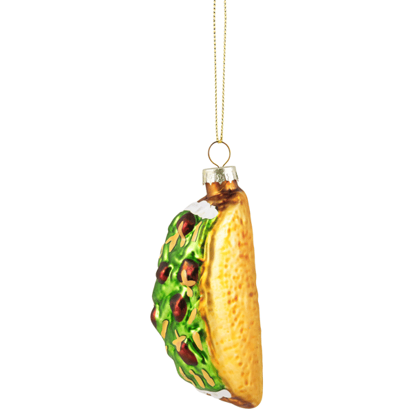 Northlight 3.5in. Taco Glass Christmas Ornament