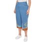 Plus Size Alfred Dunner Beachcomber Beach Embroidery Denim Capris - image 3