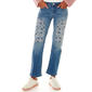 Girls (7-16) Blue Spice Heart & Bow Bling Patch Straight Jeans - image 1