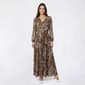 Womens Sandra Darren Long Sleeve Floral Pleated Maxi Dress - image 1