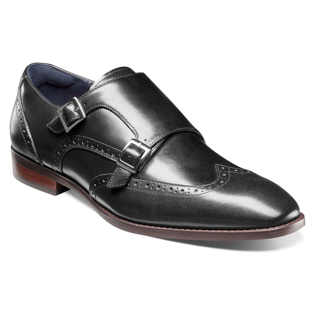 Mens Stacy Adams Karson Wingtip Double Monk Strap Shoes
