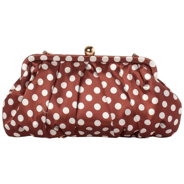 D''Margeaux Kisslock Polka Dot Evening Clutch