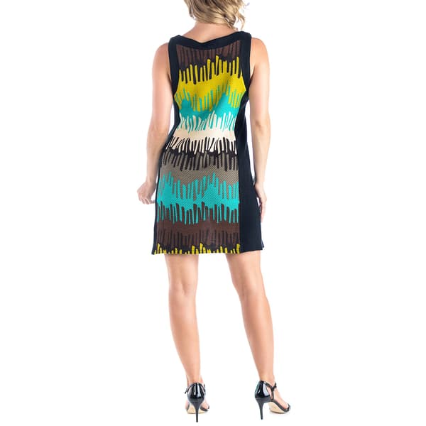 Womens 24/7 Comfort Apparel Colorful Modern Shift Dress