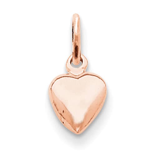Gold Classics(tm) 14kt. Rose Gold 3D Medium Heart Charm - image 