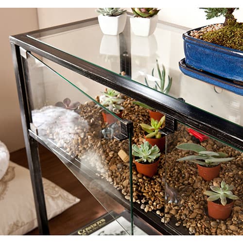 Southern Enterprises Terrarium Display Console Table