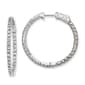 Sterling Silver 30mm x 30mm Hoop Earrings - image 1