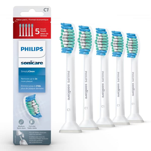 Philips Sonicare 5pk. Simpliclean Replacement Heads - image 