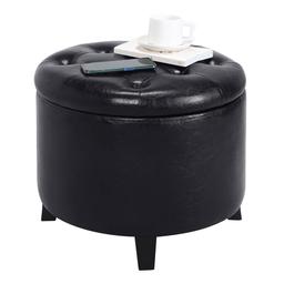 Convenience Concepts Designs4Comfort Round Storage Ottoman