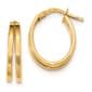 Gold Classics(tm) 14kt. Double 19.4x14mm Hoop Earrings - image 1