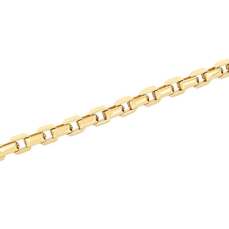 Mens Gentlemen's Classics™ Gold Beveled Link Bracelet