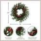Northlight Real Touch™ 32in. Berries & Pine Christmas Wreath - image 5