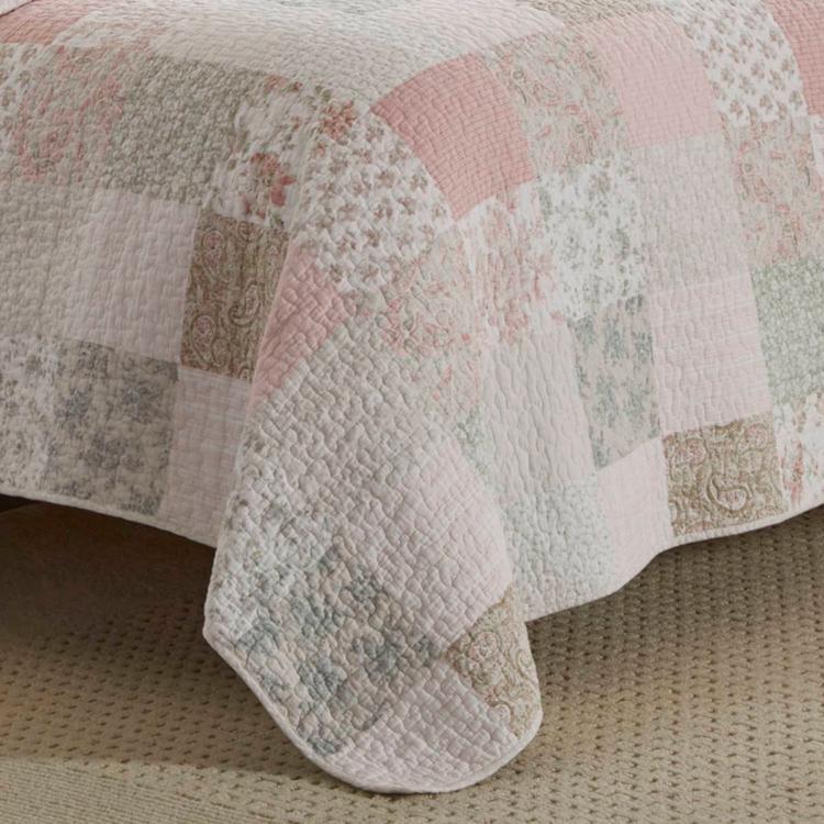 Laura Ashley® Celipatchwork 136 Thread Count Reversible Quilt Set