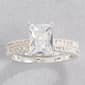 Ashley Cooper(tm) Silver-Tone Emerald Cut Stone & Pave Ring - image 1