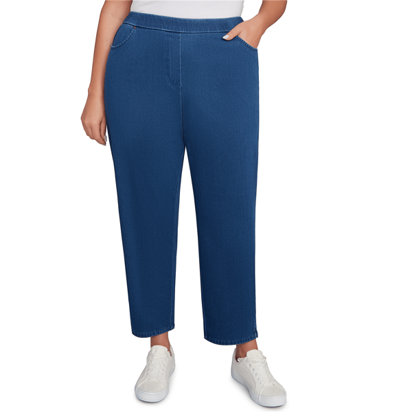 Plus Size Alfred Dunner Sunset Canyon Denim Knit Short Length Sp - image 