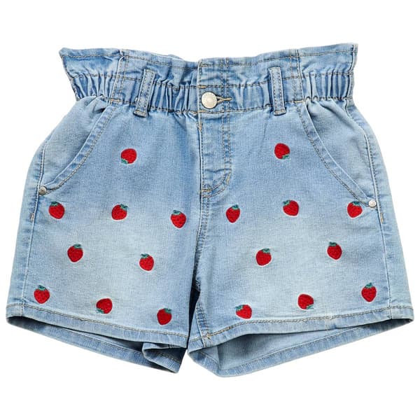 Girls (7-12) Blue Spice Paperbag Strawberry Shorts