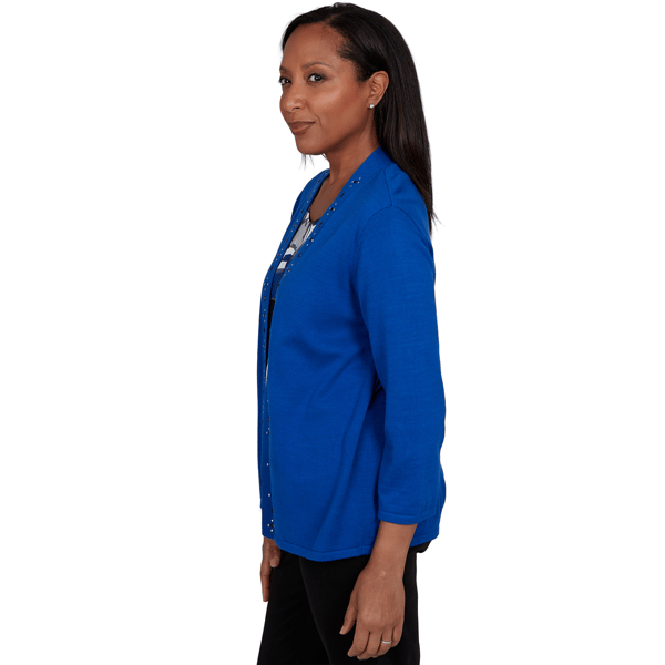 Womens Alfred Dunner Dinner Theater Geo Two in One Blouse