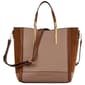 Adrienne Vittadini Pebble Leather and Suede Tote - image 1