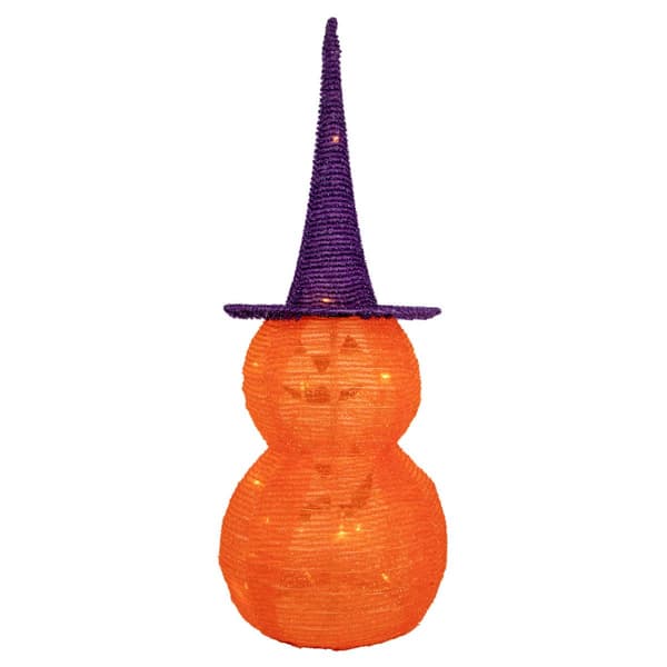 Northlight Seasonal 30in. Tinsel Jack-O-Lanterns Halloween Decor