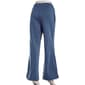 Juniors Derek Heart Fold Over Waist Wide Leg Fleece Sweatpants - image 2