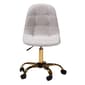 Baxton Studio Kabira Glam & Luxe Grey Velvet Swivel Office Chair - image 3