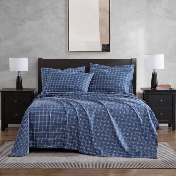 Perry Ellis Portfolio Candor 6pc. Plaid Polyester Sheet Set