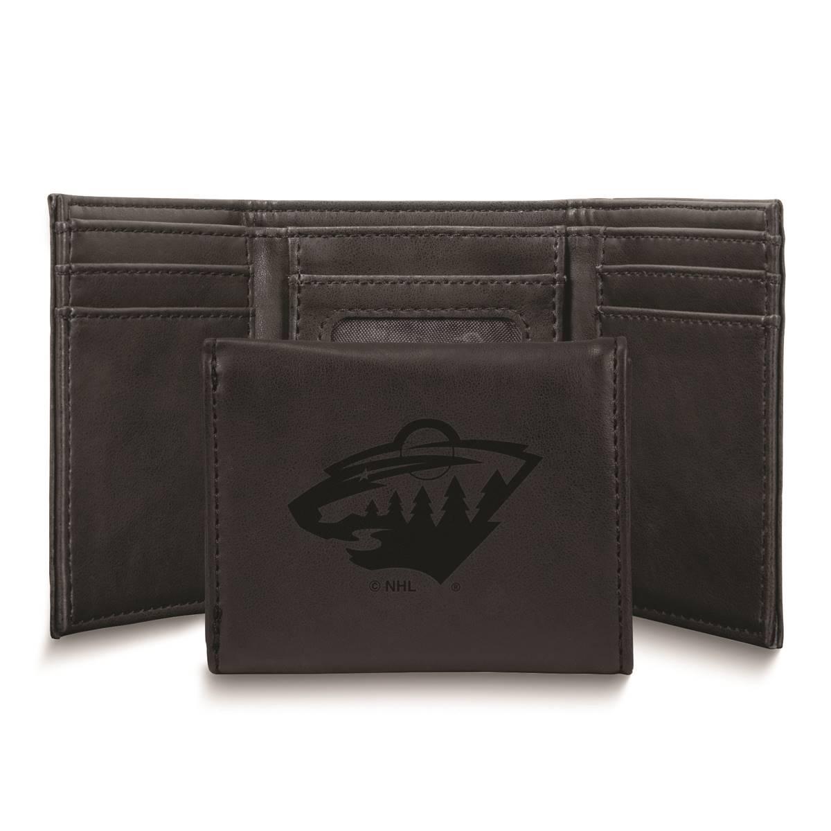 Mens NHL Minnesota Wild Faux Leather Trifold Wallet