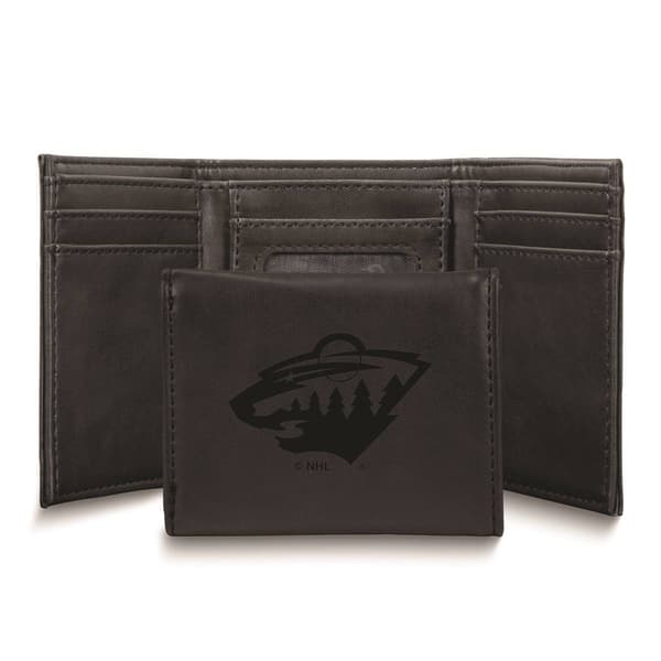 Mens NHL Minnesota Wild Faux Leather Trifold Wallet