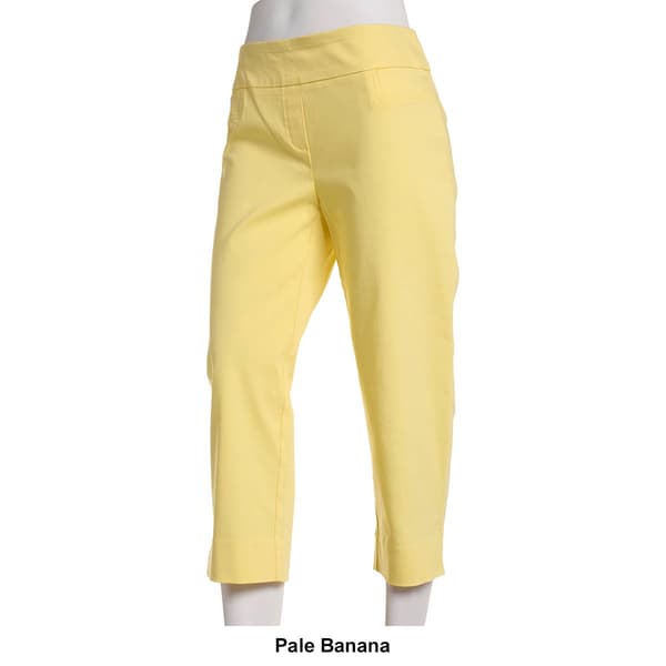 Womens Zac & Rachel Solid Millennium Pull On Cropped Pants