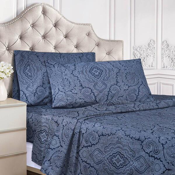 Superior Italian Paisley 600 Thread Count Deep Pocket Sheet Set - image 