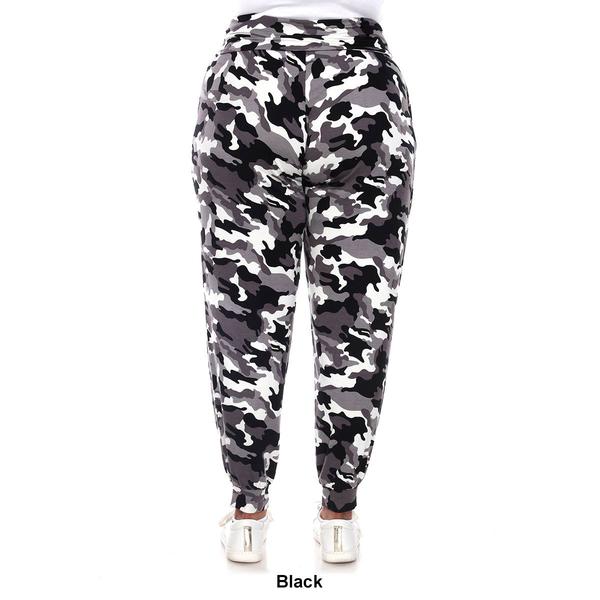 Plus Size White Mark Camo Harem Joggers Pants