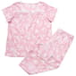 Womens Laura Ashley Short Sleeve Wildflower Capri Pajama Set - image 1