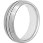 Mens Endless Affection™ Titanium Polished Striped Wedding Band - image 2