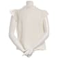 Juniors A. Byer Flutter Sleeve Babydoll Tie Neck Blouse - image 3
