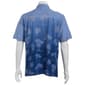 Mens Campia Short Sleeve Rayon Spandex Button Down Shirt - Blue - image 3