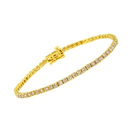 Haus of Brilliance Gold over Silver Diamond Tennis Bracelet