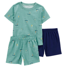 Toddler Boy Carter''s&#40;R&#41; 3pc. Sailboat Shorts Sleep Set
