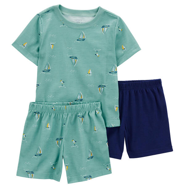 Toddler Boy Carter''s&#40;R&#41; 3pc. Sailboat Shorts Sleep Set - image 