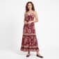 Juniors Angie Floral Gauze Twist Front Tier Maxi Slip Dress - image 1