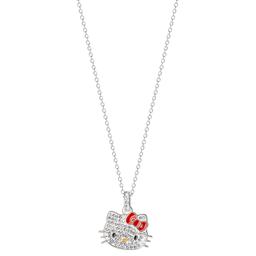 Hello Kitty Crystal Pendant Necklace w/ 18in. Chain