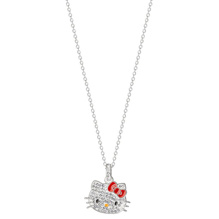Hello Kitty Crystal Pendant Necklace w/ 18in. Chain