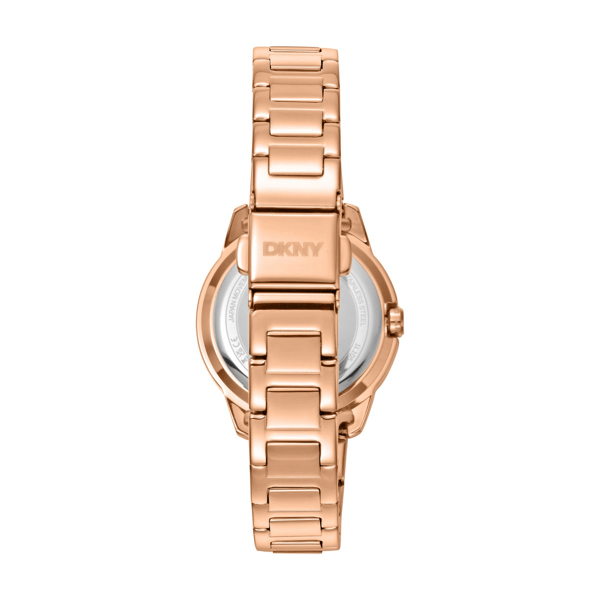 Womens DKNY Crystal Bezel Rose Gold Bracelet Watch-DK1L105M0075