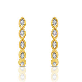 Diamond Classics&#40;tm&#41; 1/10ctw. Diamond Yellow Hoop Earrings